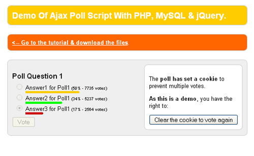 Ajax Poll Script With PHP