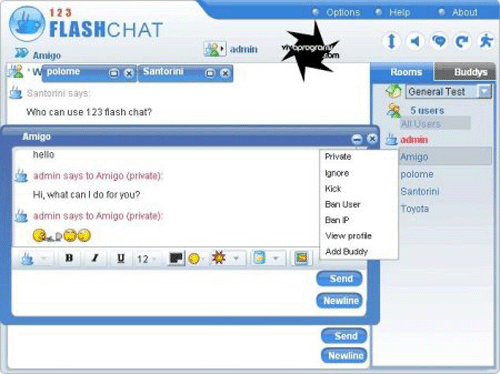 123 Flash Chat Script