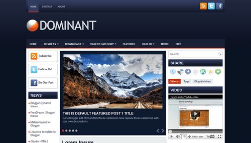 Dominant Blogger Template