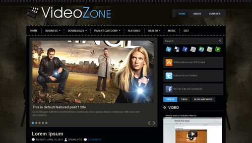 VideoZone Blogger Template
