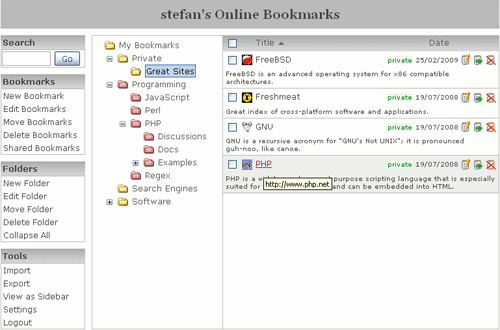 Online-bookmarks 0.6.1