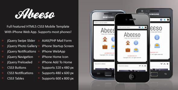 Abeeso Mobile | HTML5 & CSS3 And iWebApp